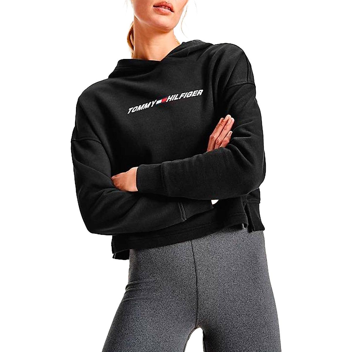Felpa  Sport corta e grafica da rif. S10S10113 donna con cappuccio