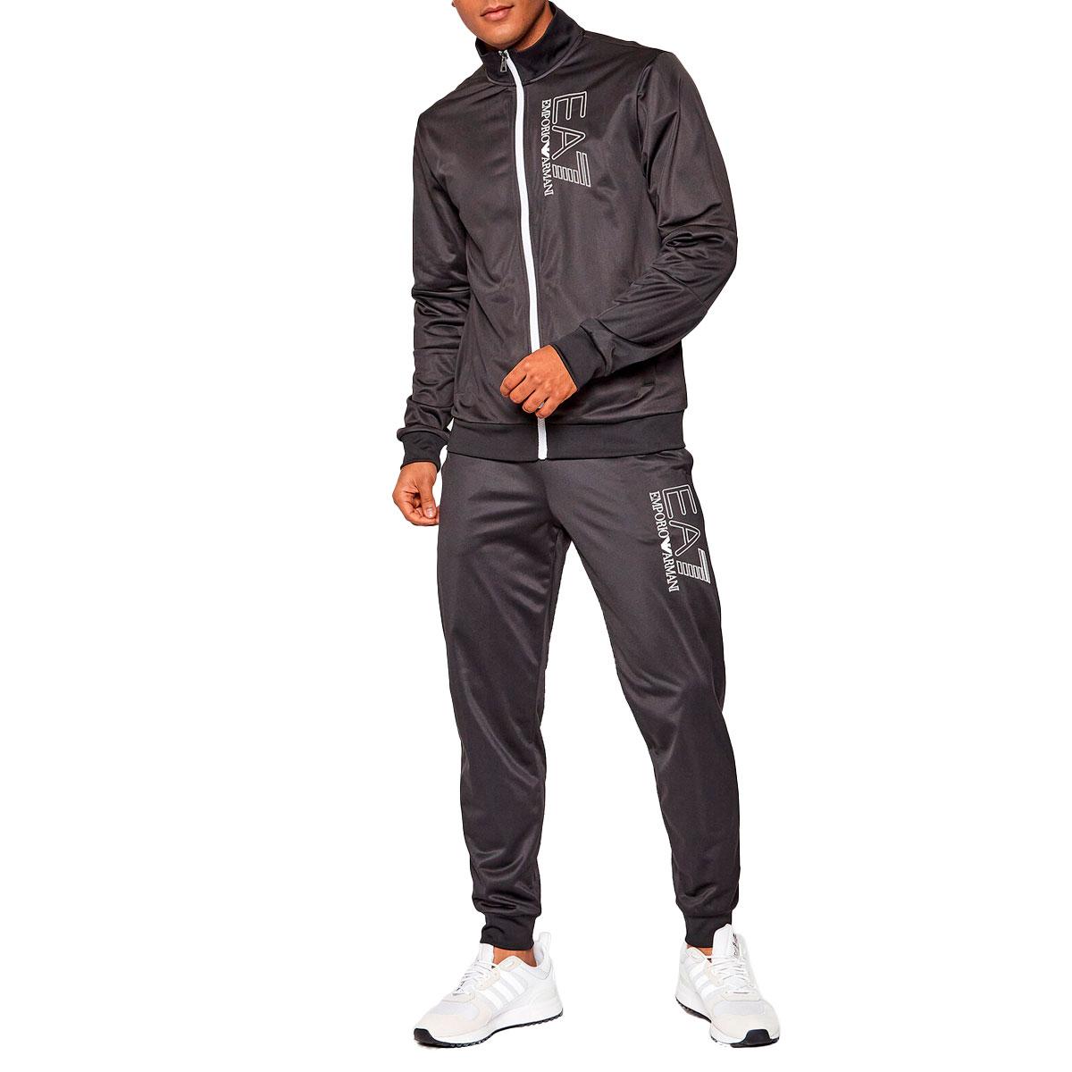 Tuta Emporio Armani EA7 Core Identity con logo frontale da uomo rif. 3LPV76  PJCNZ