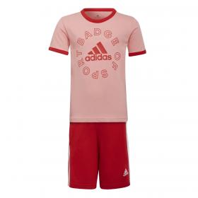 Set Adidas T-shirt e Pantaloncini con Logo Essentials da Bambina rif. H65789