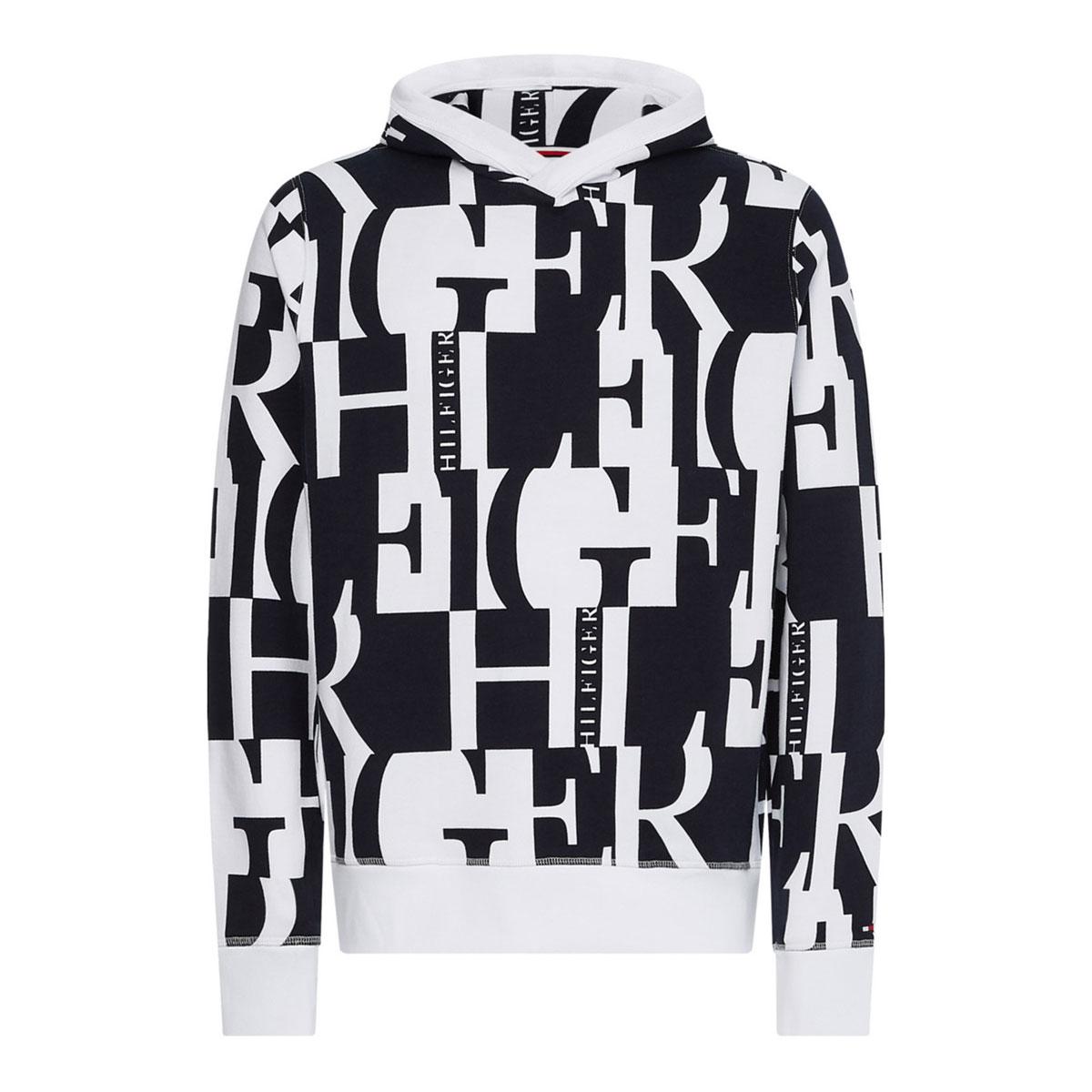 Felpa Tommy Hilfiger Motivo All Over con Cappuccio da uomo rif. MW0MW22151