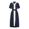 Abito Tommy Hilfiger Chemisier Midi Color Block da donna rif. WW0WW33422