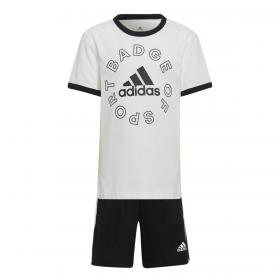 Set Adidas T-shirt e Pantaloncini Lk Logo Set da Bambino rif. H65801