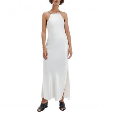 Abito Vestito Calvin Klein lungo in raso lucido da donna rif. K20K203839