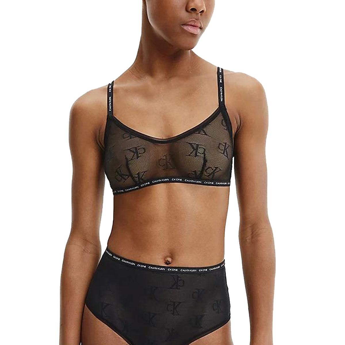 Brassiere Calvin Klein Underwear CK One in rete semi-trasparente da donna  rif. QF6786E-UB1