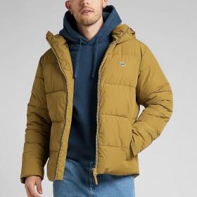 Giubbotto Lee Puffer Jacket con cappuccio e logo da uomo rif. L87NNY