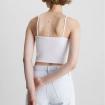 Canotta top Calvin Klein corto elasticizzato in seersucker da donna rif. J20J221011
