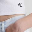 Canotta top Calvin Klein corto elasticizzato in seersucker da donna rif. J20J221011
