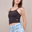Canotta top Calvin Klein corto elasticizzato in seersucker da donna rif. J20J221011