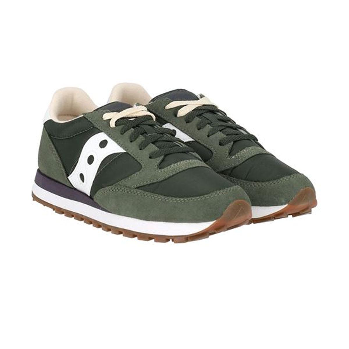 Sneakers Saucony Jazz Original S2044.663 Uomo – Verde, Pelle Scamosciata E Tessuto, Suola Gomma, Look Casual