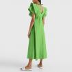 Abito Tommy Hilfiger Maxi Abito In Rasatello Con Volant da donna rif. WW0WW38738