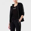 Felpa Emporio Armani EA7con cappuccio Shiny in cotone stretch da donna rif. 3RTM21 TJCQZ