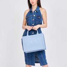 Borsa Armani Exchange tote quadrata con doppi manici da donna rif. 942894 CC789