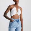 top Calvin Klein Jeans A Reggiseno Con Cordoncino In Rayon Increspato da donna rif. J20J221074