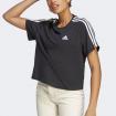 T-shirt Adidas Essentials 3-Stripes Single Jersey Crop da donna rif. HR4913