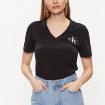 T-shirt Calvin Klein Jeans Con Monogramma E Scollo A V da donna rif. J20J221429