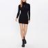 Abito Vestito Calvin Klein Jeans A Collo Alto A Costine da donna rif. J20J221690