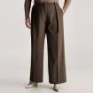Pantaloni Calvin Klein A Gamba Larga In Twill Di Lana da donna rif. K20K205965