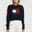 Maglione Tommy Jeans Pullover Crop In Maglia Intrecciata da donna rif. DW0DW14261