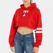 Maglione Tommy Jeans Felpa Crop Stile College Con Cappuccio da donna rif. DW0DW16122