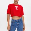 T-shirt Tommy Jeans Crop Oversize Stile College da donna rif. DW0DW16167