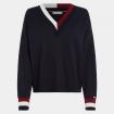 Maglione Tommy Hilfiger Pullover Global Stripe Con Scollatura A V da donna rif. WW0WW39006
