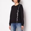 Felpa Armani Exchange Maglione In French Terry Con Logo In Corsivo da donna rif. 6RYM70 YJBRZ