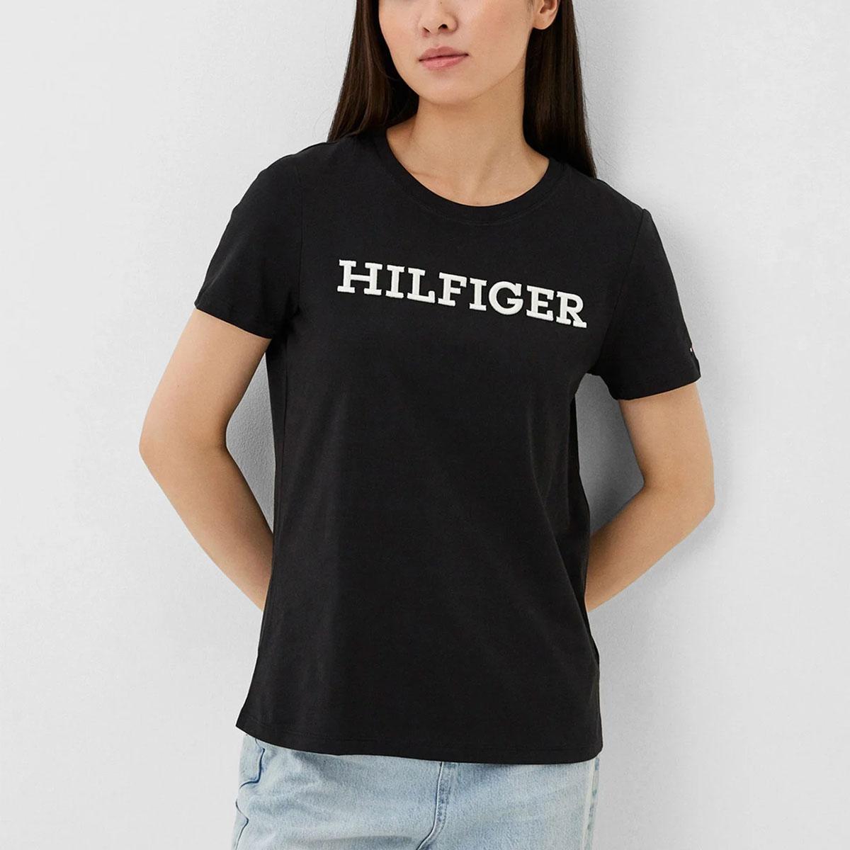 T-shirt Tommy Hilfiger Monotype Con Ricamo da donna rif. WW0WW40057 | Rundhalsshirts