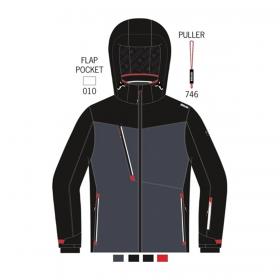 Giacca da sci Brugi Oversize Waterproof regular fit con cappuccio da uomo rif. AH1N/TS62