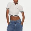 Polo Tommy Jeans Pullover Crop Slim Fit A Coste Con Logo da donna rif. DW0DW17761