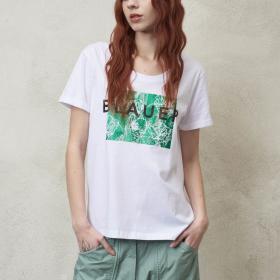 T-shirt Blauer USA Stampa Glitter da donna rif. 24SBLDH02334-006842