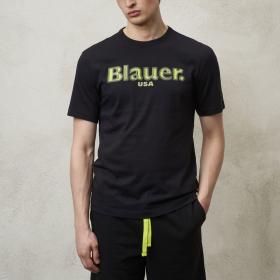 T-shirt Blauer USA con Logo Sfumato da uomo rif. 24SBLUH02144-004547